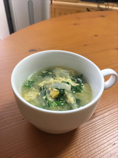 玉ねぎとほうれん草、卵のスープ-レシピのメイン写真