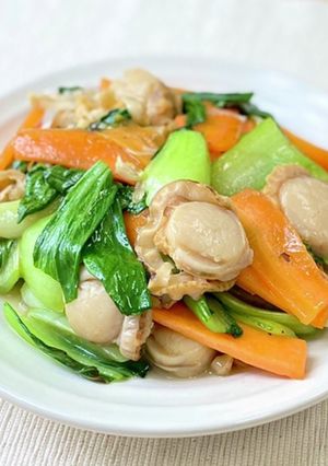 帆立とちんげん菜のあんかけ炒め-レシピのメイン写真