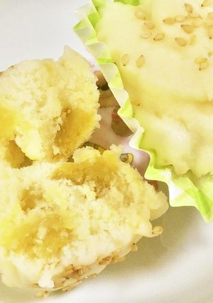 レンジで簡単♪米粉100％焼き芋蒸しパン-レシピのメイン写真