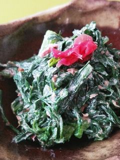 旬!春菊の梅マヨおかか和え-レシピのメイン写真