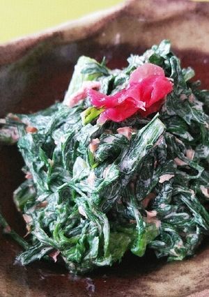 旬!春菊の梅マヨおかか和え-レシピのメイン写真