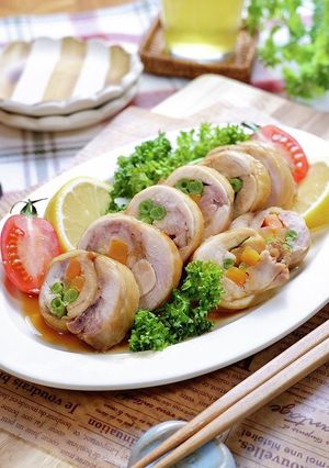 『いんげんとにんじんの甘辛チキンロール』-レシピのメイン写真