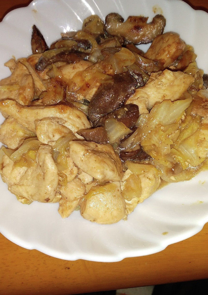 鶏むね肉とキャベツきのこの中華炒め-レシピのメイン写真