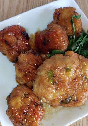 鶏つくね照り焼き-レシピのメイン写真