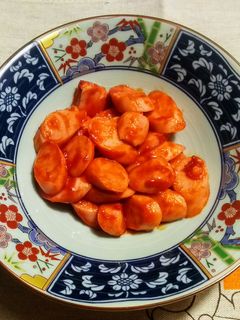 超簡単‼魚肉ソーセージのケチャップ炒め-レシピのメイン写真