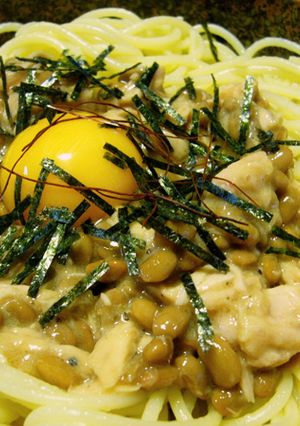 簡単すぐできる♪ツナ納豆パスタ-レシピのメイン写真