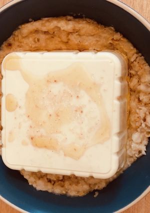 簡単レンジ朝食/中華風お豆腐オートミール-レシピのメイン写真