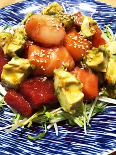 簡単!お刺身×アボカドユッケ-レシピのメイン写真