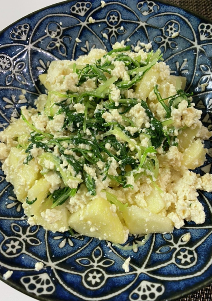 水菜とりんごの白和え-レシピのメイン写真