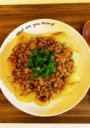 じゃがいもと豚ひき肉のそぼろあんかけ-レシピのメイン写真