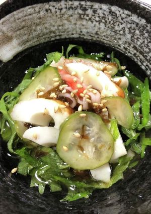 混ぜるだけ！ちくわともずくの酢の物☆-レシピのメイン写真