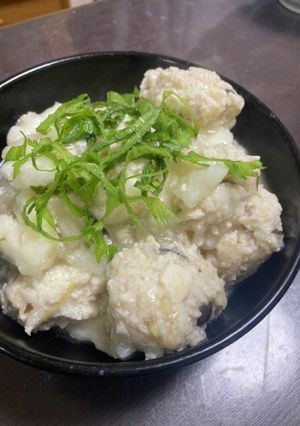 鶏団子とたたき長芋のシャキトロ煮-レシピのメイン写真