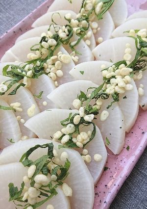 大根に青じそ天かすで揚げないフライド大根-レシピのメイン写真