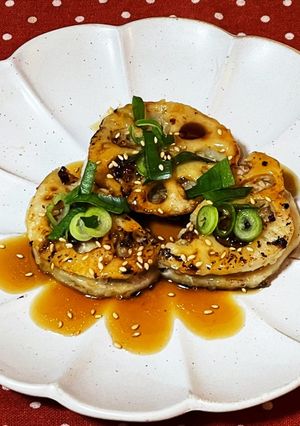 簡単蓮根の挟み焼き-レシピのメイン写真