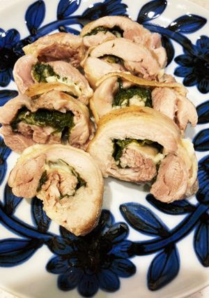 レンジで鶏もも肉の大葉チーズロール♪-レシピのメイン写真
