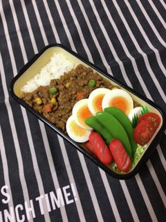 男子高校生弁当3/23キーマカレー弁当-レシピのメイン写真