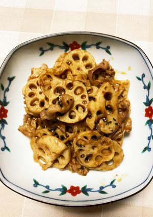 れんこんの炒めもの　カレー味-レシピのメイン写真