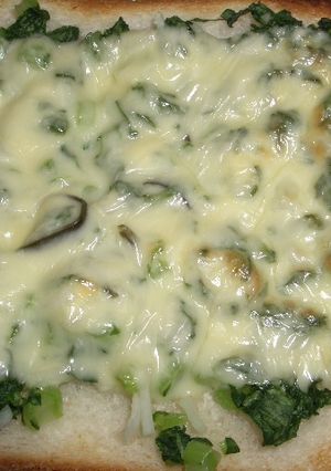 野菜不足解消☆意外に合う♪大根葉トースト-レシピのメイン写真