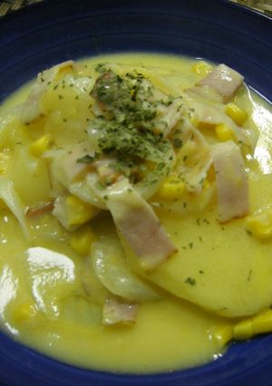 コーンスープでじゃがいも煮-レシピのメイン写真
