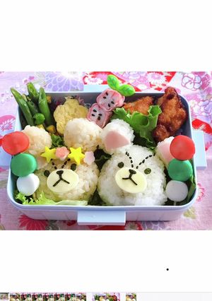 くまのがっこう ジャッキーキャラ弁お花見-レシピのメイン写真
