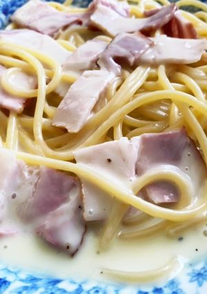 ポルミ：カルボナーラベーコンマシマシマシ-レシピのメイン写真