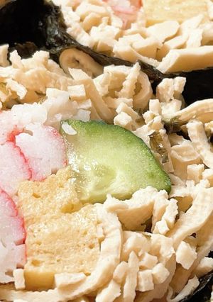 豆腐皮（豆葉）蕎麦寿司風海苔巻き-レシピのメイン写真