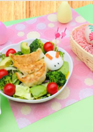 肉餃子の簡単パワーサラダ&特製美味ドレ♡-レシピのメイン写真