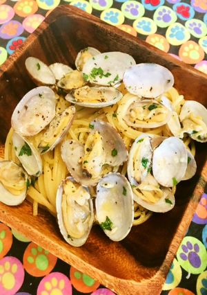 あさりの酒蒸し●ボンゴレガーリックパスタ-レシピのメイン写真