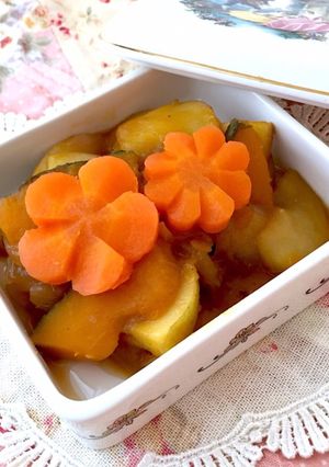 りんごとかぼちゃ　バター麺つゆ煮-レシピのメイン写真