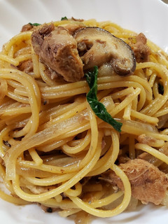 サバ缶(醤油と砂糖の味)パスタ-レシピのメイン写真