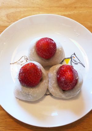 簡単レンジで！いちご大福-レシピのメイン写真