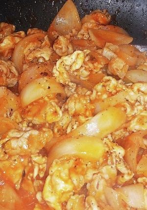 ぶっこみ☆豚肉のケチャップ炒め♪-レシピのメイン写真
