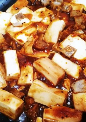 麻婆豆腐（チーズハンバーグ使っちゃう）-レシピのメイン写真