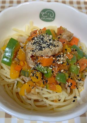 緑黄色野菜たっぷりパスタ-レシピのメイン写真