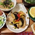 鶏ももとパプリカ・茄子の柚子胡椒炒め