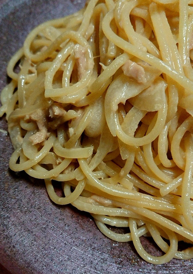 たまねぎとツナ缶しかない時の和風パスタ-レシピのメイン写真