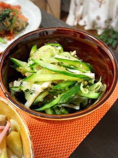 胡瓜とハムの中華風海鮮麺サラダ-レシピのメイン写真