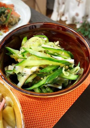 胡瓜とハムの中華風海鮮麺サラダ-レシピのメイン写真