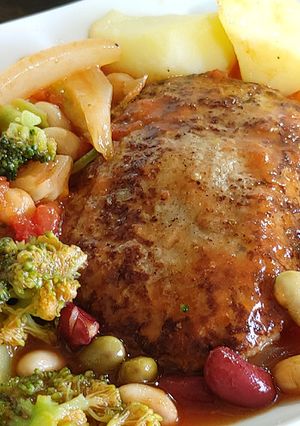 冷凍ハンバーグのイタリアン風煮込み-レシピのメイン写真