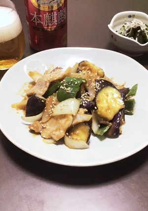 最強に絶品！豚バラと茄子の西京味噌炒め-レシピのメイン写真