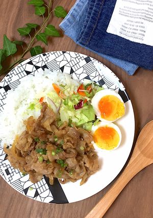 混ぜて食べるサラダ豚丼★カフェ風簡単-レシピのメイン写真