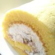 渋皮煮でマロンロールケーキ♡