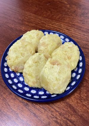 漬物リメイク　たくわん入りじゃがいもち-レシピのメイン写真