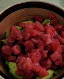 メキシコ料理。アボガドマグロサラダ