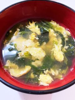 ほうれん草と卵のお吸い物-レシピのメイン写真
