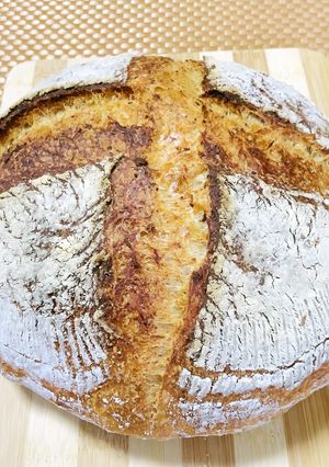 土鍋で焼くよ♡メリッとカンパーニュ-レシピのメイン写真