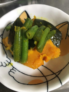レンジで冷凍かぼちゃの煮物-レシピのメイン写真