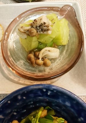 ブロッコリーの芯としめじ和え-レシピのメイン写真