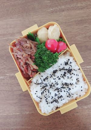 牛肉とゴボウのきんぴら炒め弁当♪-レシピのメイン写真