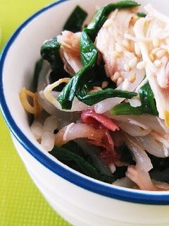 ささみ・ニラ・もやしの梅ぽん酢和え-レシピのメイン写真